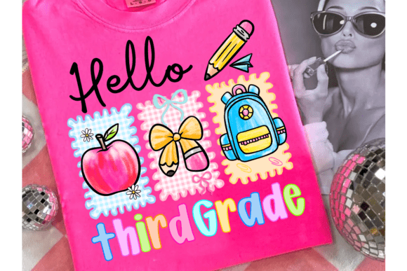 Back to School & Hello 3rd Grade: Crafting Vibrant PNG Designs