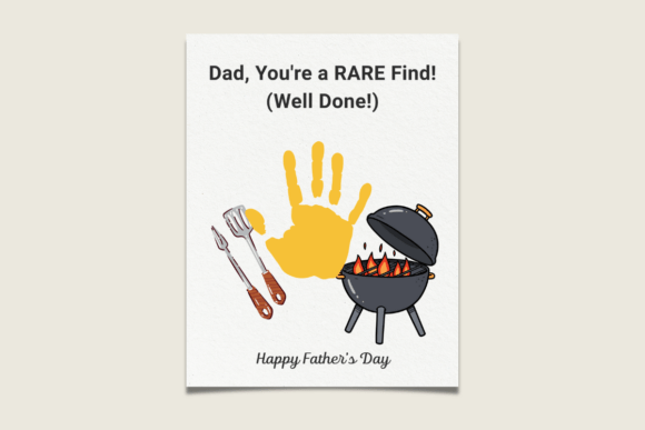 BBQ Handprint Father's Day Art: A RARE Find for Dad