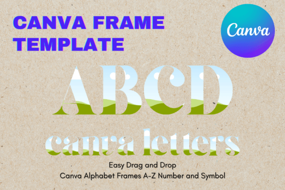 Canva Letters Frame Alphabet TemplateC22: Your Go-To Editable Design Asset