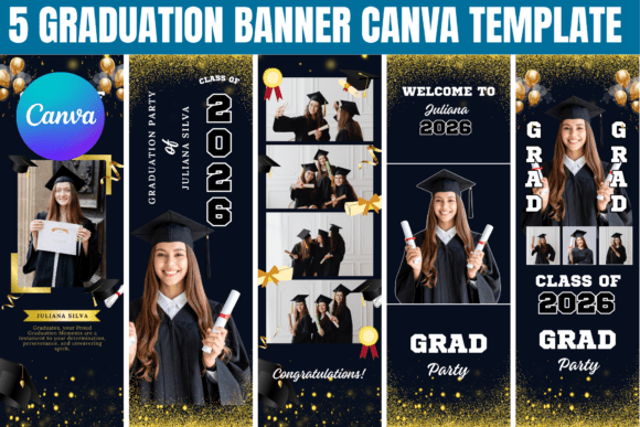 Celebrate the Class of 2026 with Stunning Blue Graduation Banners