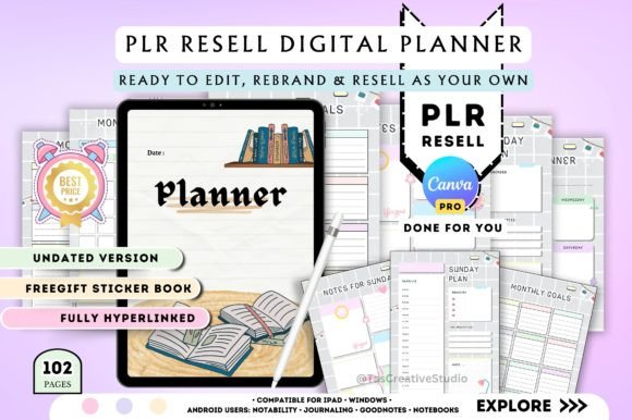 Effortless Digital Planning: PLR Canva Planner for Etsy & Shopify