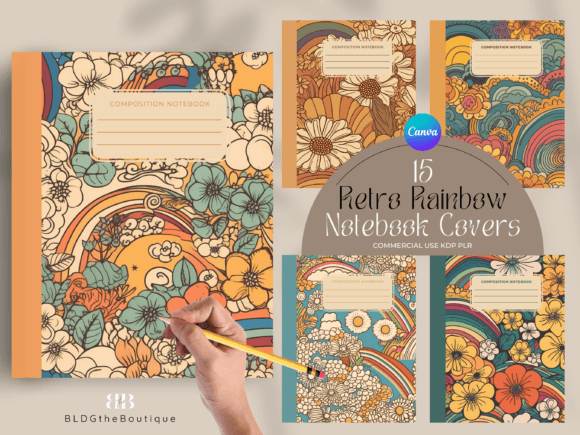 Embrace the Groovy Era: 70s Retro KDP Composition Notebook Cover