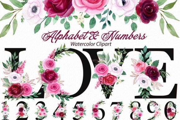 Floral Alphabet with Watercolor Flowers: A Designer's Guide