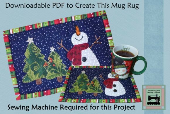 Happy Snowman Mug Rug: Your Festive PDF Pattern Guide