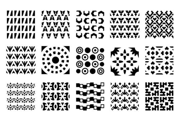 Mastering Monochrome: The Black and White Pattern Set