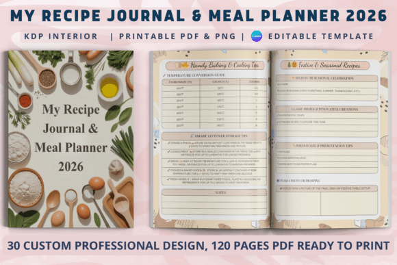 My Recipe Journal & Meal Planner 2026: Your Kitchen's Best Friend