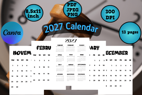 Organize Your Year with the 2027 Calendar 2 Template