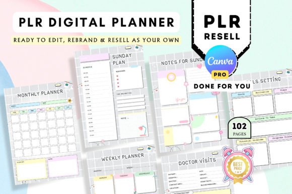 PLR Resell Digital Planner Light Grey: Your Business Blueprint