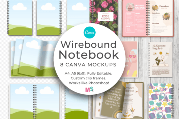 Present Your Designs with a Realistic Wirebound Notebook Mockup for Canva