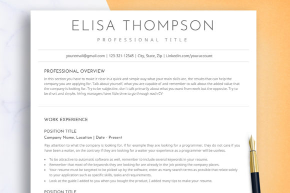 Simple Resume Template: Your All-in-One Word & Google Doc Kit