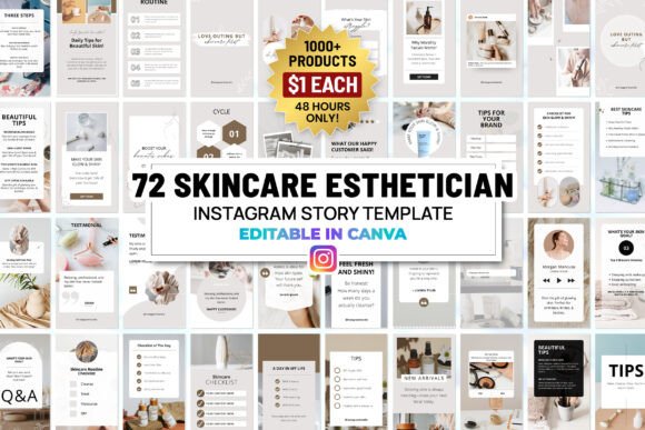 Skincare Instagram Canva Story Template: A Visual Identity Toolkit