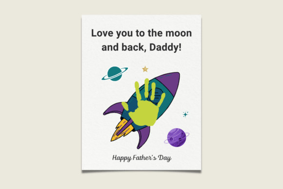 Space Handprint Father's Day Art: A Cosmic Craft for Dad