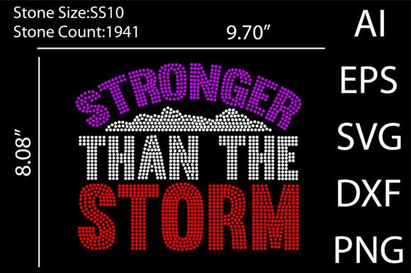 Stronger Than the Storm Rhinestone: A Bold Design Asset