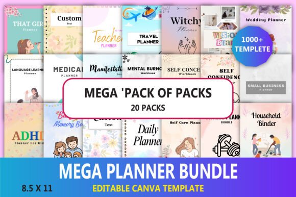 Transform Your Workflow with the Mega Planner Bundle Canva