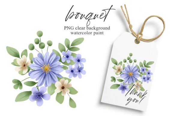 Watercolor Flowers Clipart Bouquet: Your Go-To Design Asset